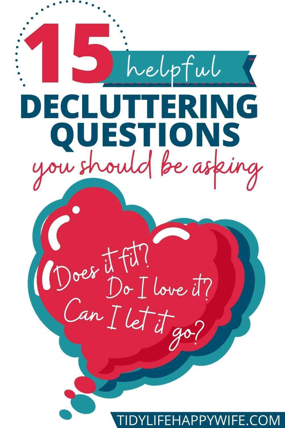 Are you struggling to declutter? Try asking yourself these questions while decluttering your kitchen, bedroom, bathroom, and office. Each question will help you make the decision to keep or toss every item you encounter in your house. Decluttering can't get much easier or more effective than using these questions to help you decide what's clutter and what isn’t. Make them part of your regular process and you’ll have every room in your entire home decluttered in no time.  via @Tidylifehappywife