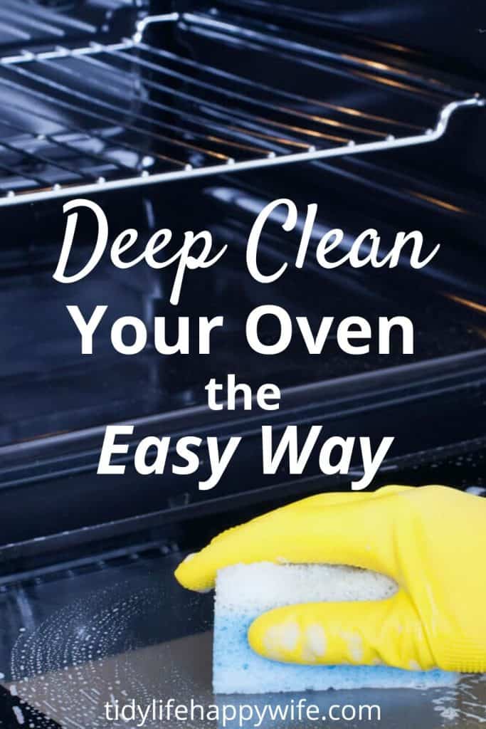 deep cleaning an oven the easy way with Dawn dishsoap and baking soda