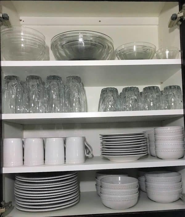 Decluttered Dinnerware Cabinet
