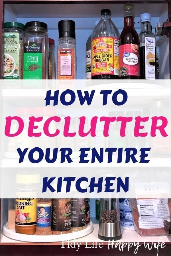 Decluttered spice cabinet
