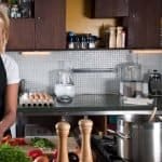 Food processor and other kitchen items on countertop