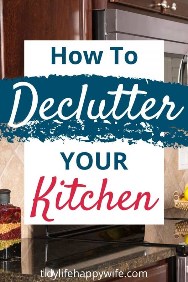 decluttered kitchen countertop with a bowl of fruit