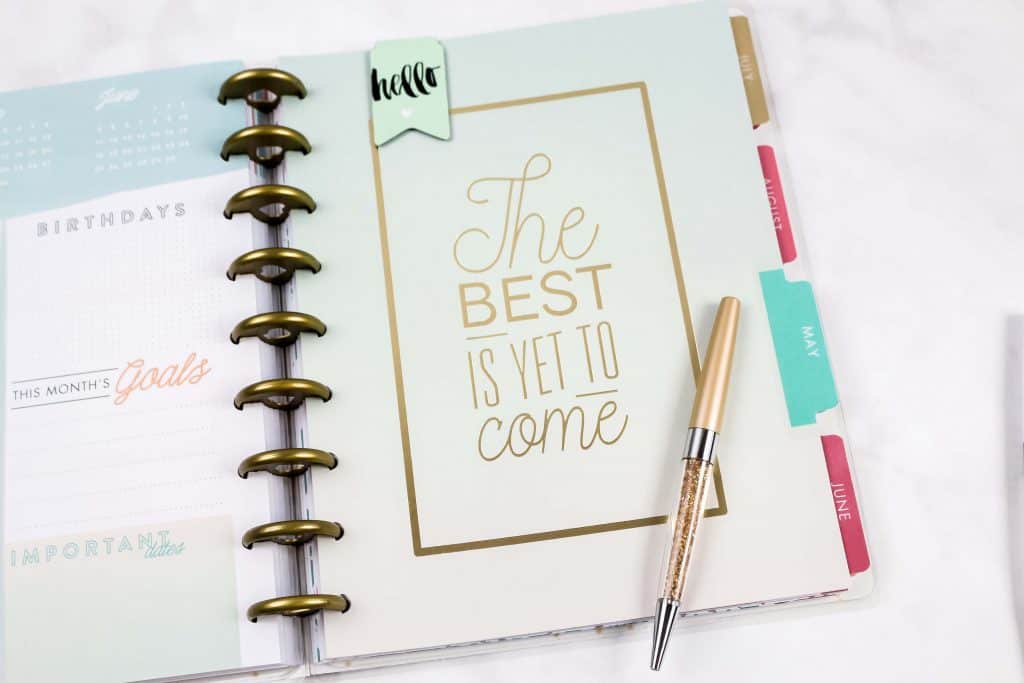 A planner to help you stay organized