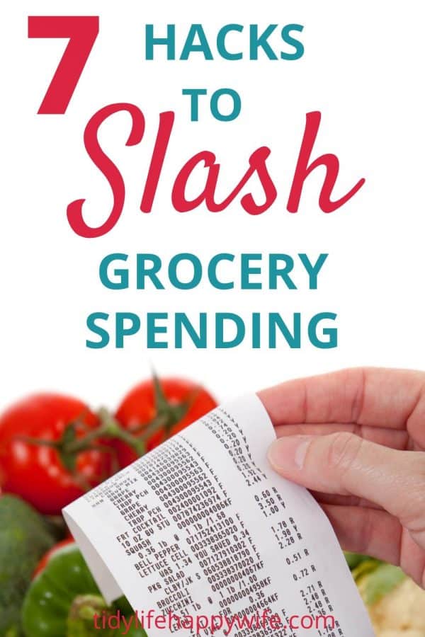 Groceries and receipt showing savings