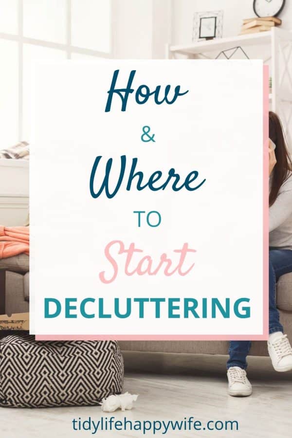 Cluttered room, how and where to start decluttering