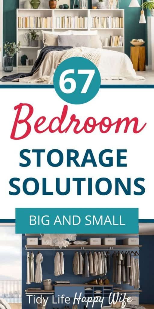 Bookcase headboard and wall closet system to organize and increase storage in a small bedroom