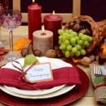 Thanksgiving table and place settings set ahead of time for a stress-free Thanksgiving
