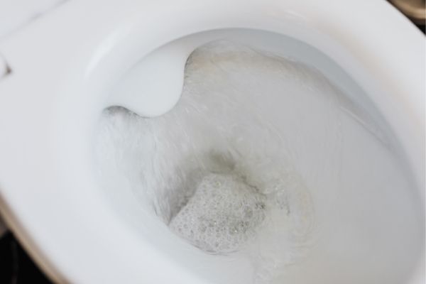 dirty toilet bowl